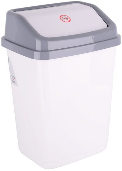 Корзина для мусора VIOLET HOUSE 0100 White с/кр.10 л - Фото 1