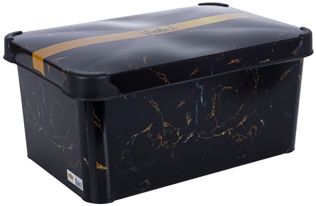 Корзина для хранения VIOLET HOUSE 0647 Decor Marble Black 10 л - Фото 1