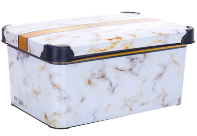 Корзина для хранения VIOLET HOUSE 0647 Decor Marble White 10 л - Фото 1