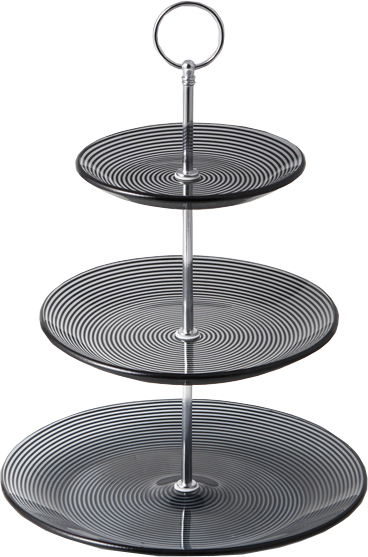 Фуршетная стійка скляна Viva Monaco Black для фруктов (S3020T/S3-Black) - Фото 1