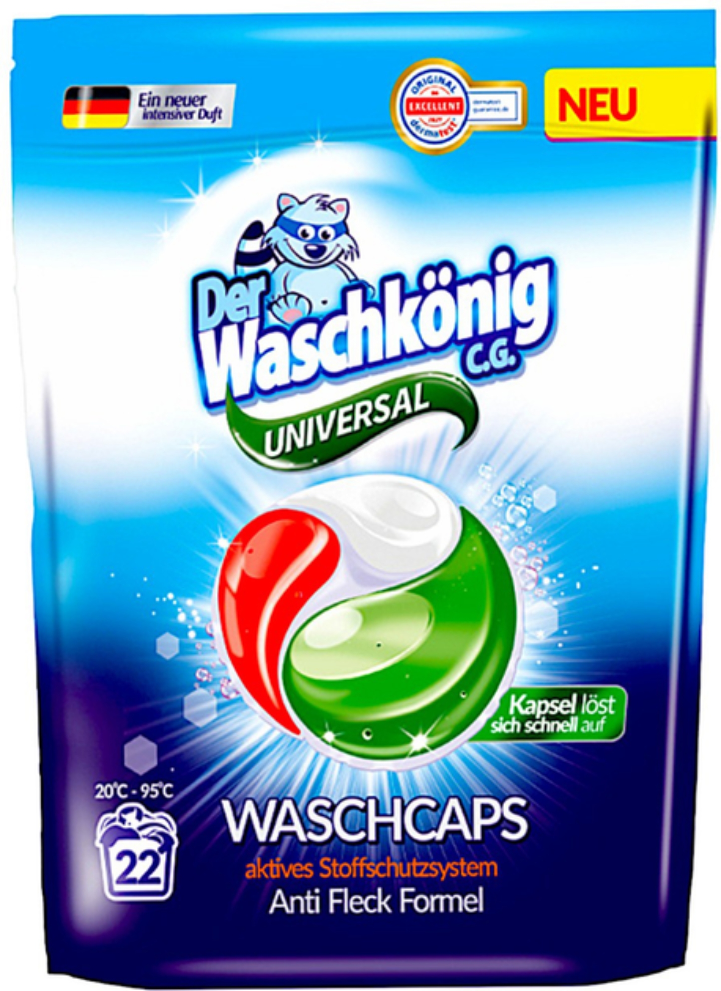 Капсулы для стирки Waschkonig Universal 22 шт.x18 г (4260418933659) - Фото 1