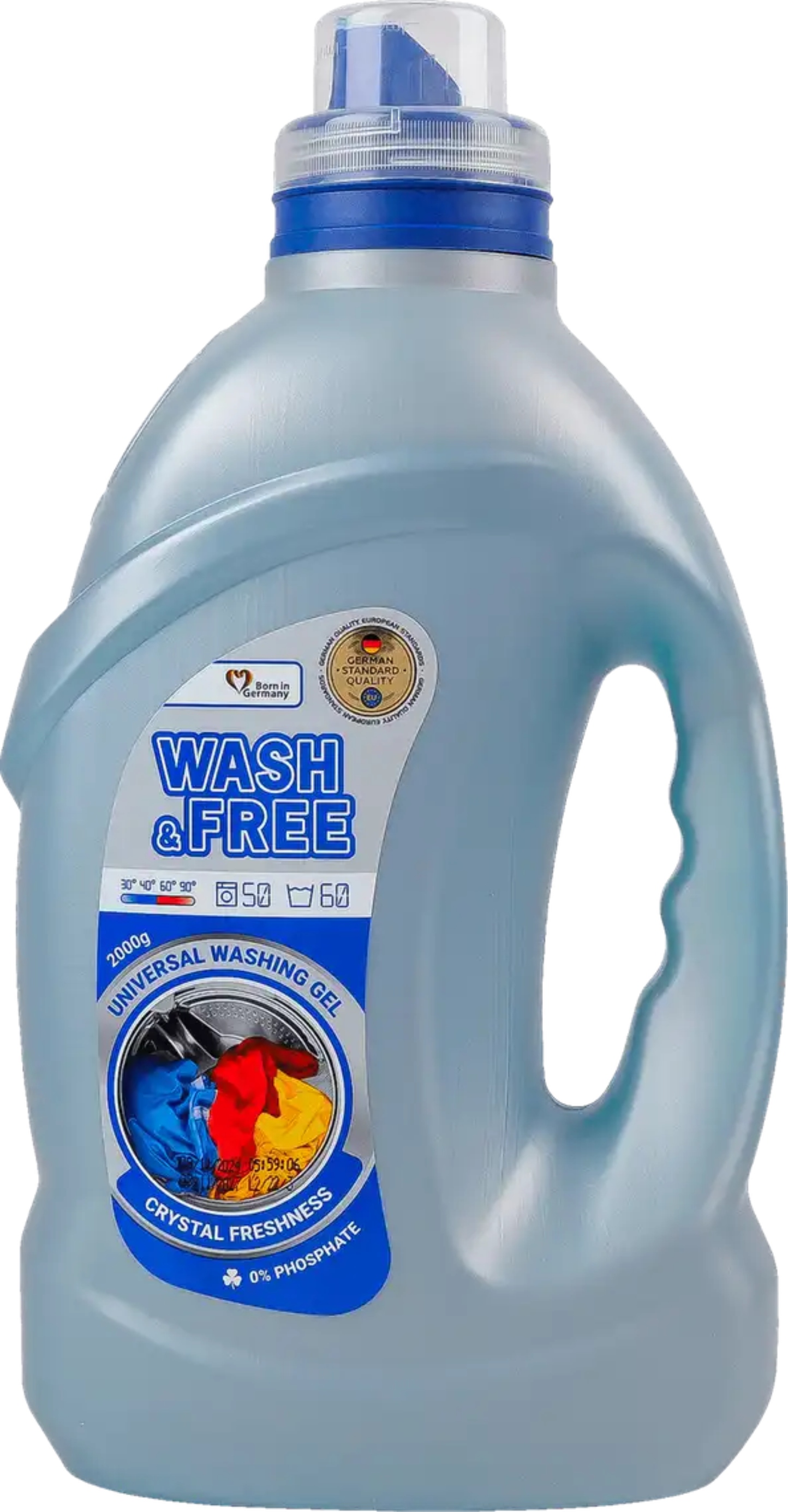 Гель для стирки WASH & FREE Универсальный 2000г - Фото 1
