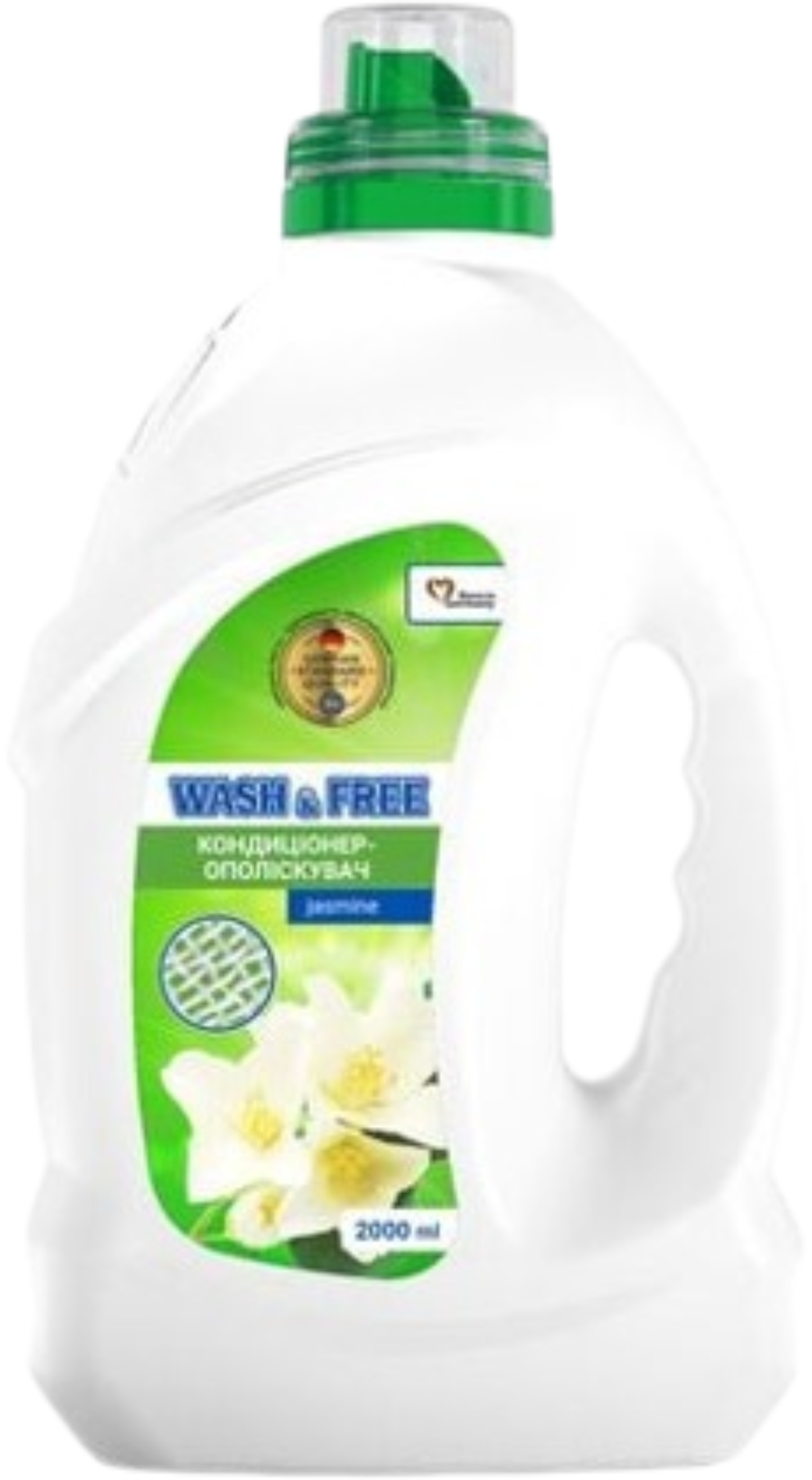 Ополаскиватель для белья WASH & FREE Концентрат Жасмин 2 л - Фото 1