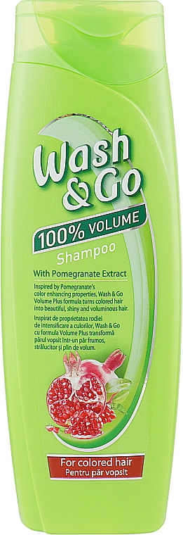 Шампунь женский Wash&Go с экстрактом граната для окрашенных волос 400 мл (8008970042275) - Фото 1
