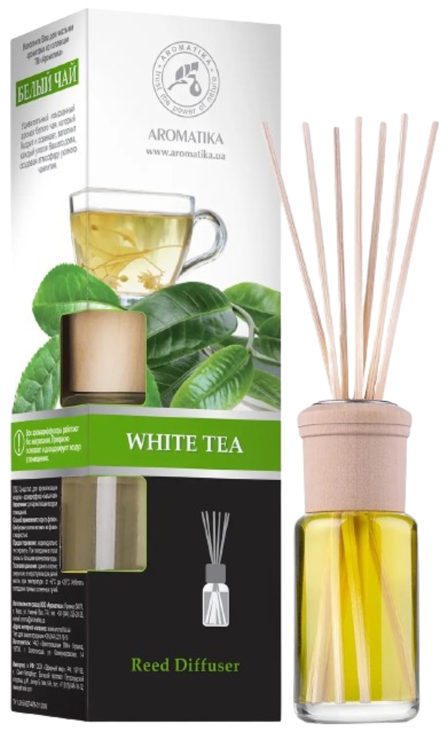 Аромадиффузор Ароматика Белый чай (White tea) 50 мл (4820177029545) - Фото 1