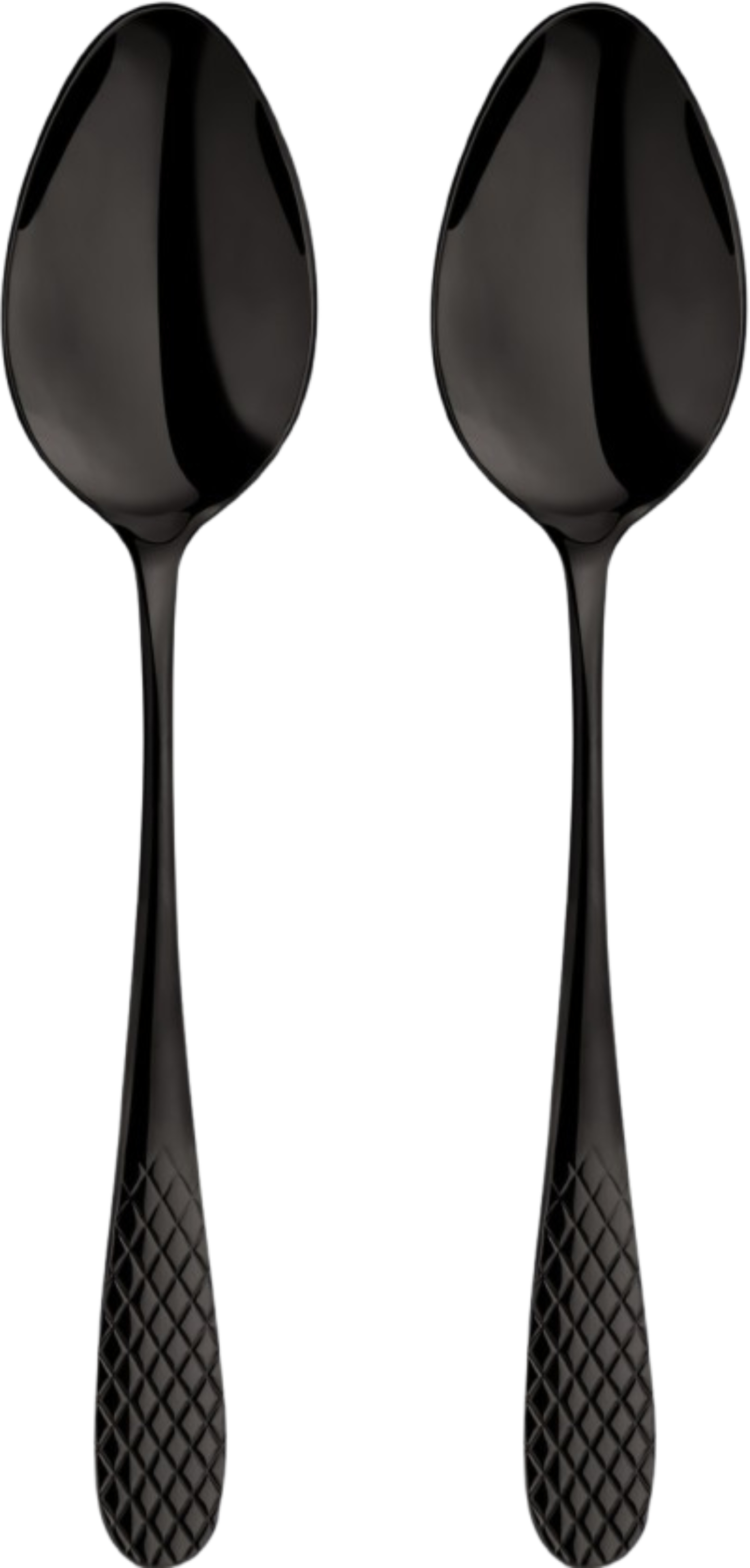 Набор ложек десертных Wilmax Diamond Black 19 см 2 шт. (WL-999260 / 2B) - Фото 1