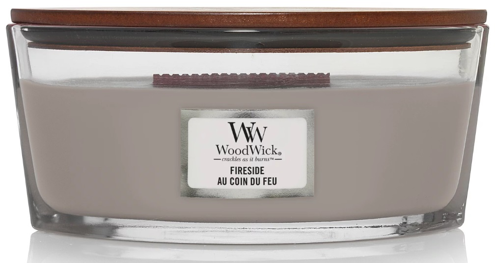 Свеча стекло Woodwick Ellipse Fireside (Камин) 453г (76106E) - Фото 1