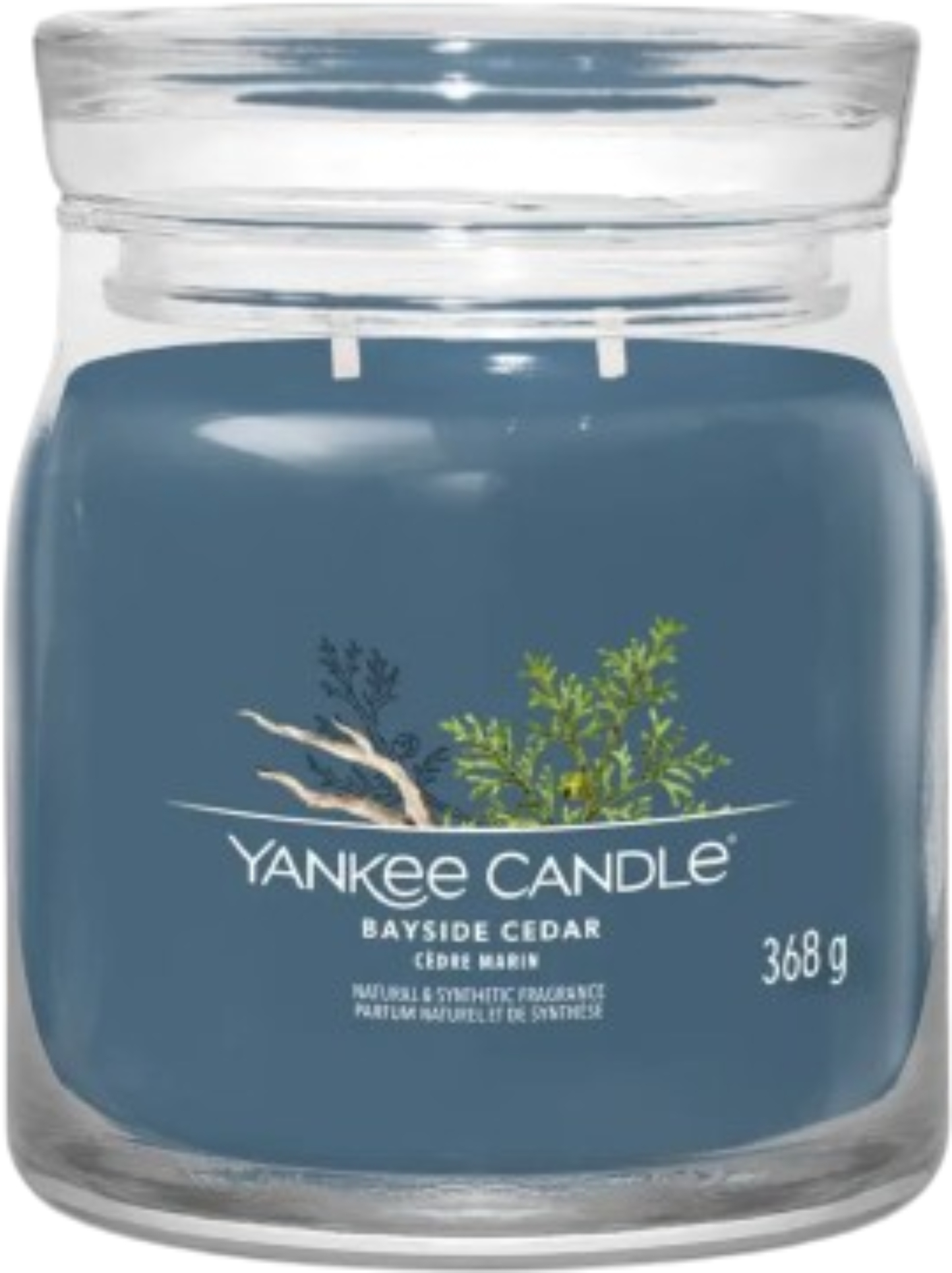 Свеча стекло Yankee Candle Medium Bayside Cedar (Прибрежный Кедр) 368 г (1630014E) - Фото 1