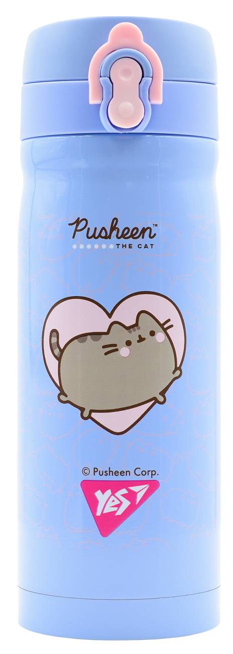 Термос YES Pusheen 350 мл голубой (708331) - Фото 1
