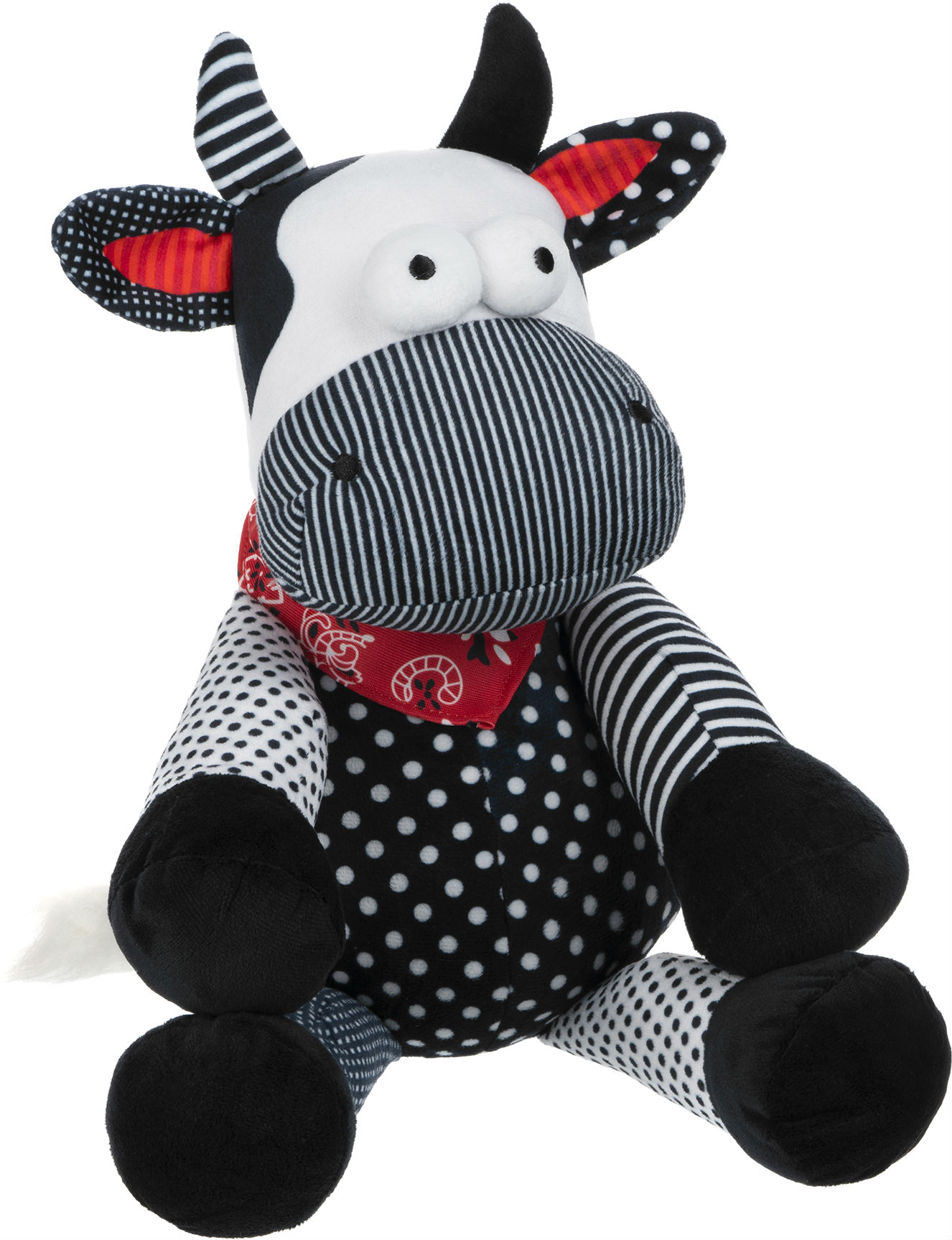 Мягкая игрушка животное Same Toy Корова/Бык Черно-белый 30 см (A1057/30) - Фото 1