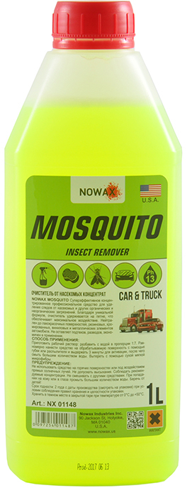 Очисник для авто NOWAX від комах MOSQUITO 1 л концентрат 1:7 (NX01148) - Фото 1