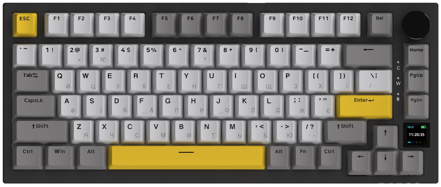 Клавиатура беспроводная игровая Ajazz AK820 Pro Flying Fish Switch (AK820PRO-FF-BGY) - Фото 1