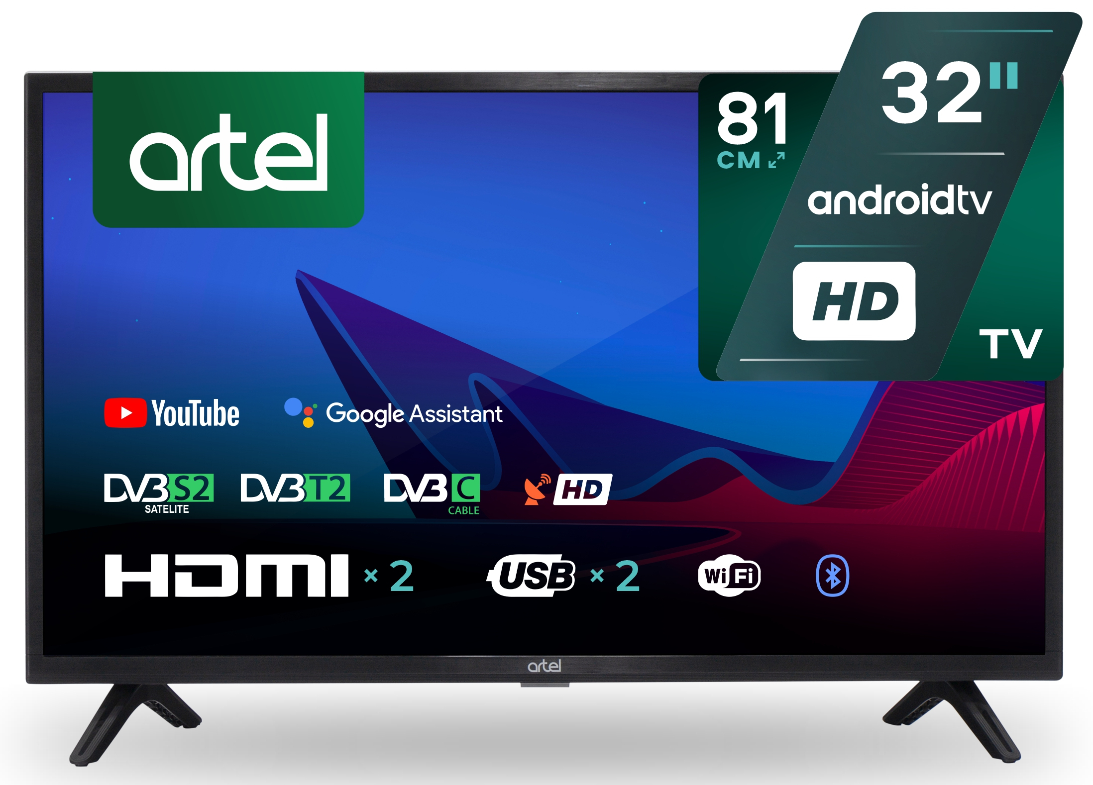 Телевизор ARTEL A32KH5500 Black - Фото 1