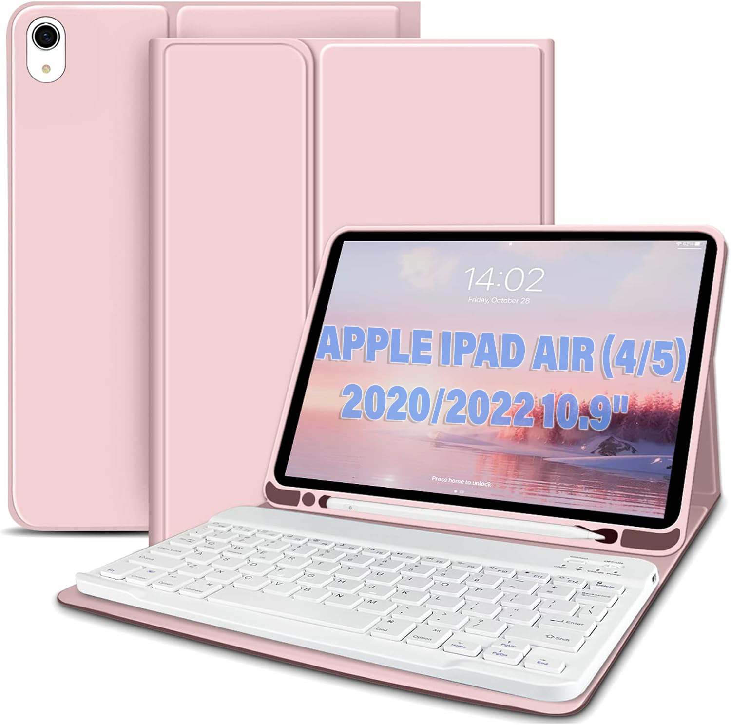 Чехол-клавиатура для планшета BeCover for Apple iPad Air (4/5) 2020/2022 10.9"" Pink (711147) - Фото 1