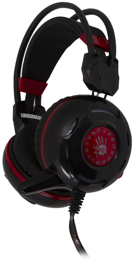 Гарнитура проводная игровая Bloody G300 (Black+Red) - Фото 1