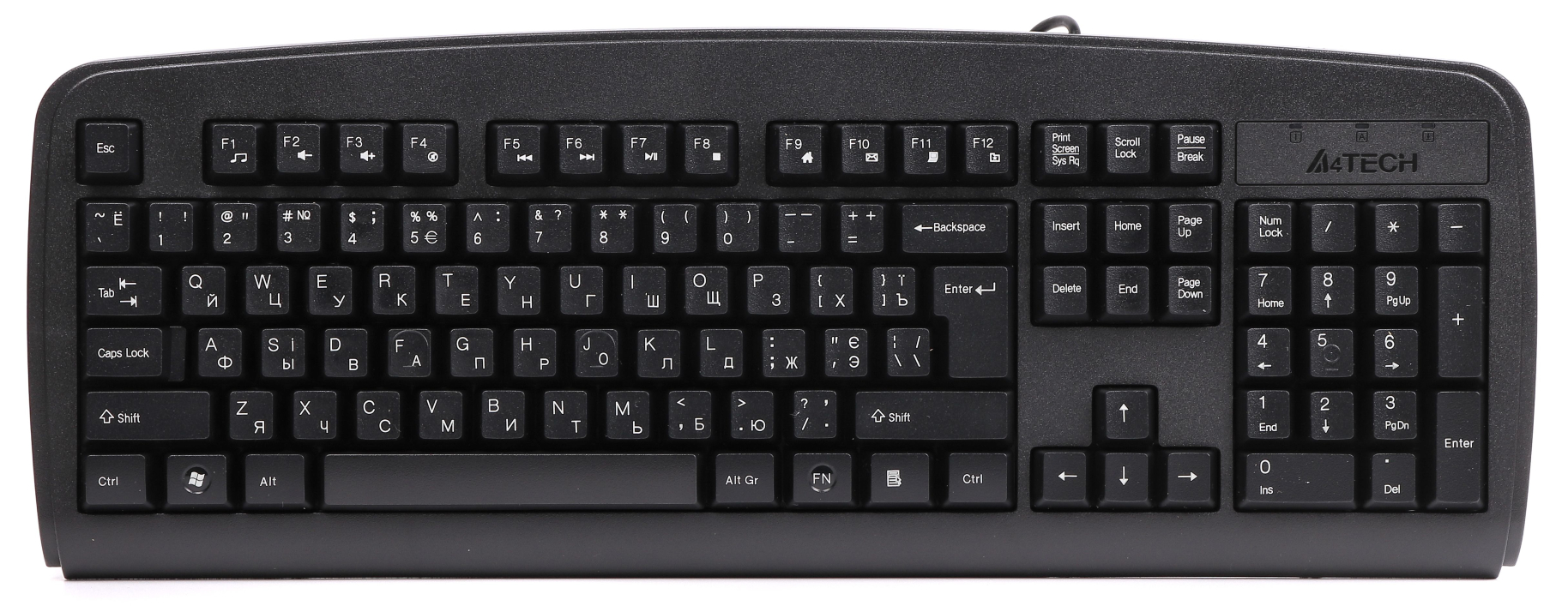 Клавиатура проводная A4tech KB-720 USB Black - Фото 1