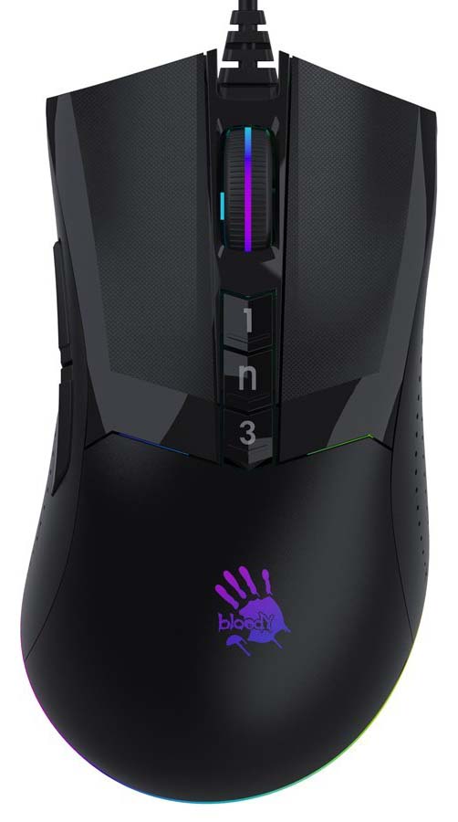 Мышь проводная игровая Bloody W90 Max Activated (Stone Black) - Фото 1