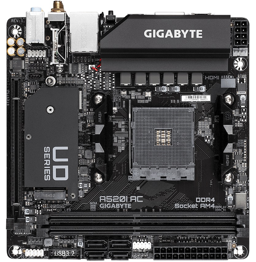 Материнська плата Gigabyte A520I AC - Фото 1