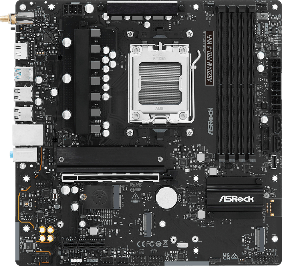 Материнская плата ASRock A620AM PRO-A WIFI DDR5 - Фото 1