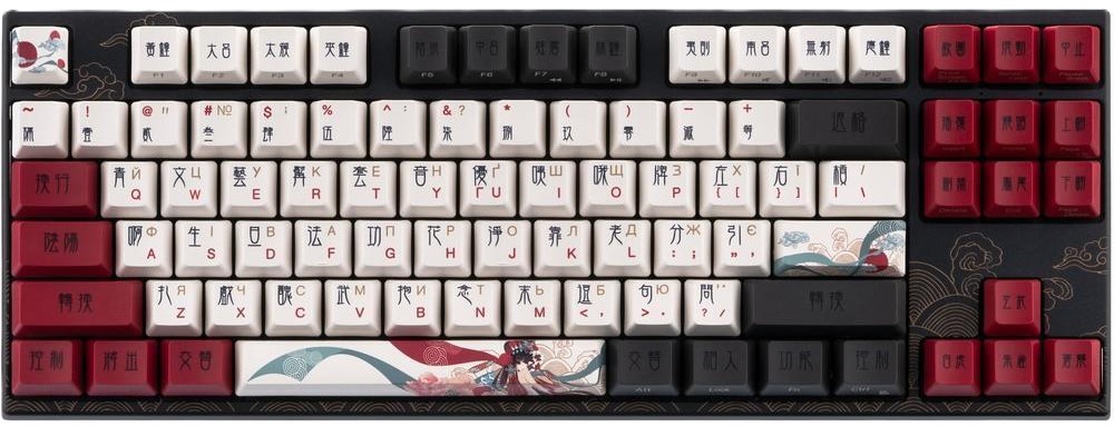 Клавіатура бездротова ігрова Varmilo APT87 Beijing Opera, Daisy L, WL/USB-A, White Led (A92A028F9A5A17A025) - Фото 1
