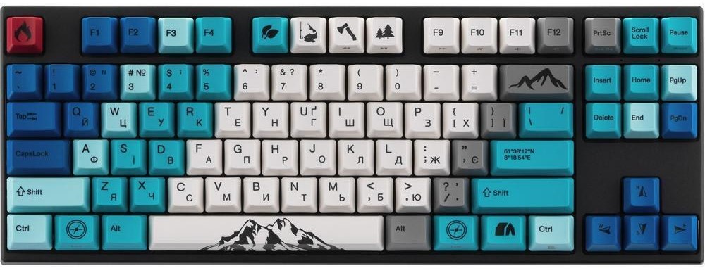 Клавіатура дротова ігрова Varmilo APG87 Summit R1, C-TK Brown, WL/USB-A, White Led (A94A050D3A5A17A007) - Фото 1