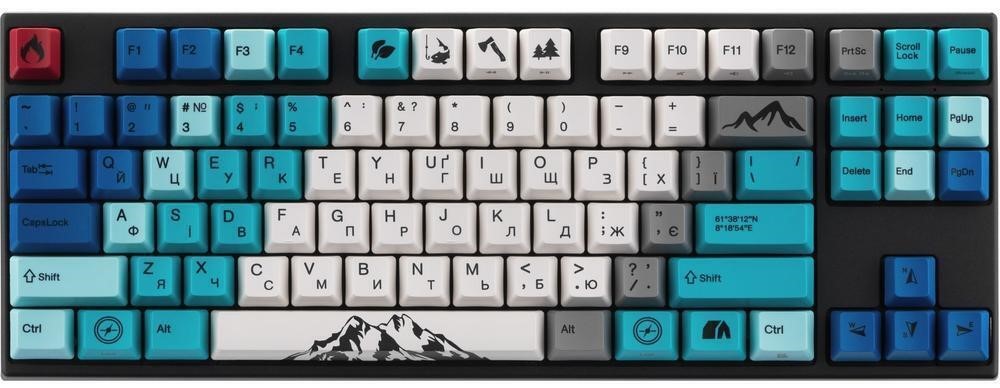 Клавіатура дротова ігрова Varmilo APG87 Summit R1, K-Prestige Silent, WL/USB-A, White Led (A94A050F8A5A17A007) - Фото 1