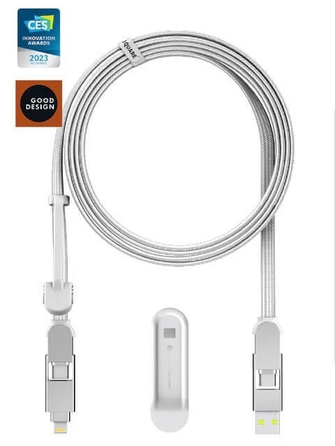 Кабель синхронізації даних Rolling Square 6in1, inCharge XL 3 м White (XLL02R) - Фото 1