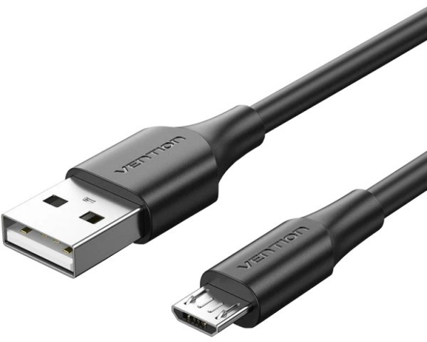 Кабель Vention USB 2.0 AM-micro BM 1.0м Black (CTIBF) - Фото 1