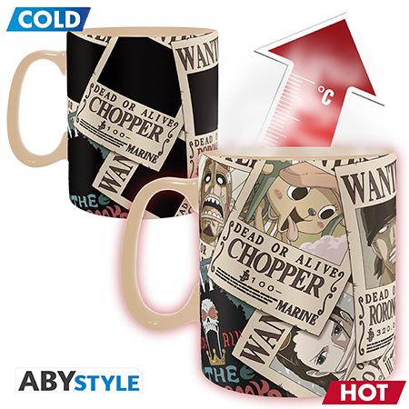Чашка ABYstyle хамелеон ONE PIECE Wanted 460 мл (ABYMUGA444) - Фото 1