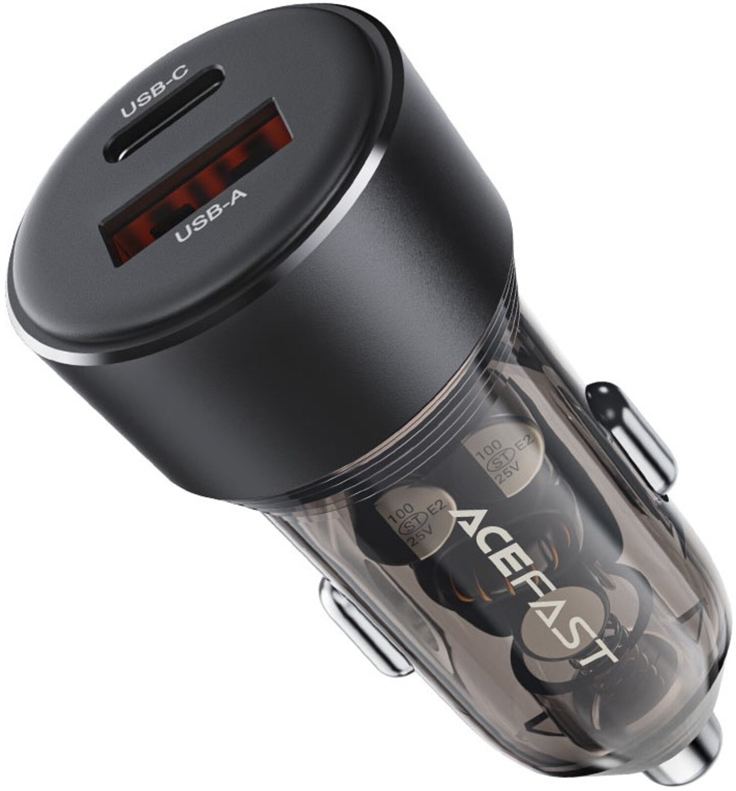 Автомобильное зарядное устройство AceFast 2xUSB 60W (USB-C + USB-A) B12 (6974316282914) - Фото 1