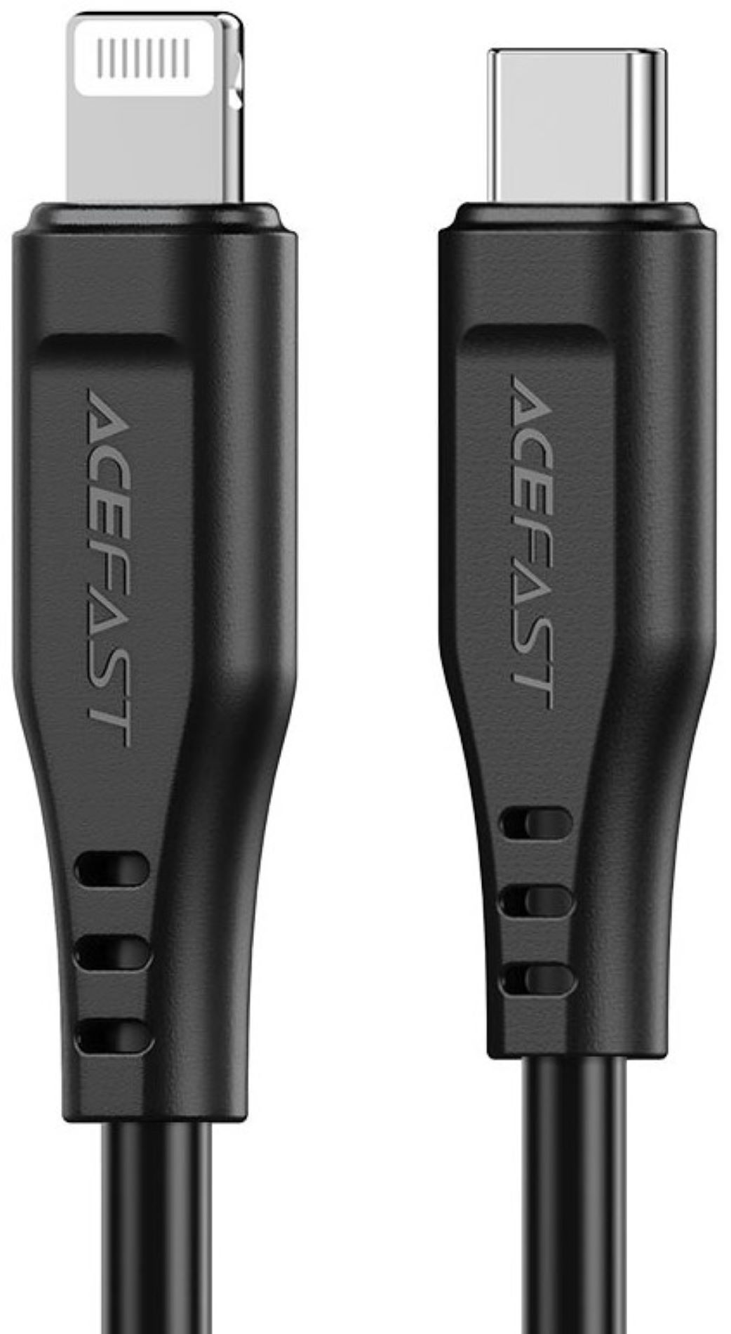 Кабель синхронизации данных AceFast USB 2.0 USB-C to Lightning, 1,2 м, 3.0A, TPE C3-01 Black (6974316280804) - Фото 1