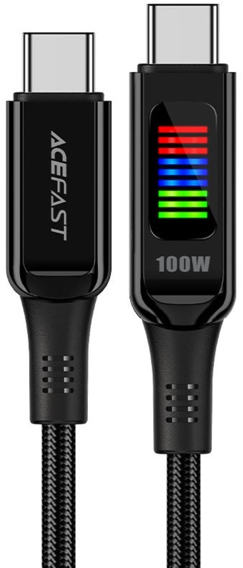 Кабель синхронизации данных AceFast USB 2.0 USB-C to USB-C, 1,2 м, 100W, with display, C7-03 (6974316282778) - Фото 1