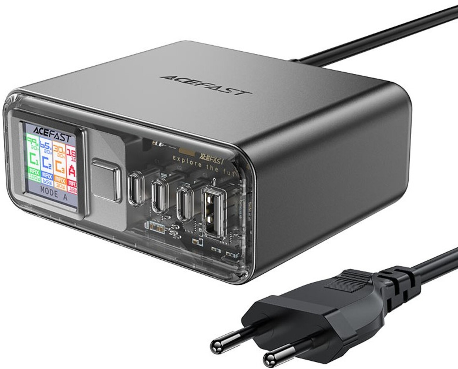 Сетевое зарядное устройство AceFast 4xUSB 218W (3xUSB-C + USB-A) Gan Z4 Fast Charger (6974316282587) - Фото 1