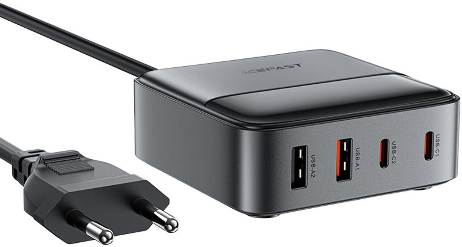 Сетевое зарядное устройство AceFast 4xUSB 65W (2xUSB-C + 2xUSB-A) Gan Z6 Fast Charger (6974316283324) - Фото 1