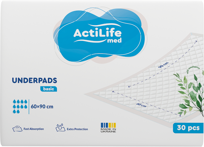 Пелюшка для дорослих Actilife med Basic 60 х 90, 30 шт (981488)