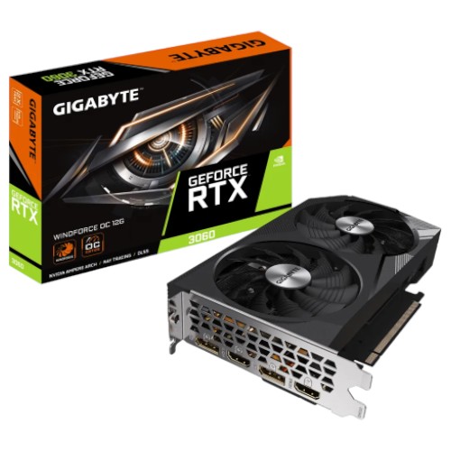Видеокарта Gigabyte nVIDIA RTX 3060 12GB DDR6 (GV-N3060WF2OC-12GD) - Фото 1