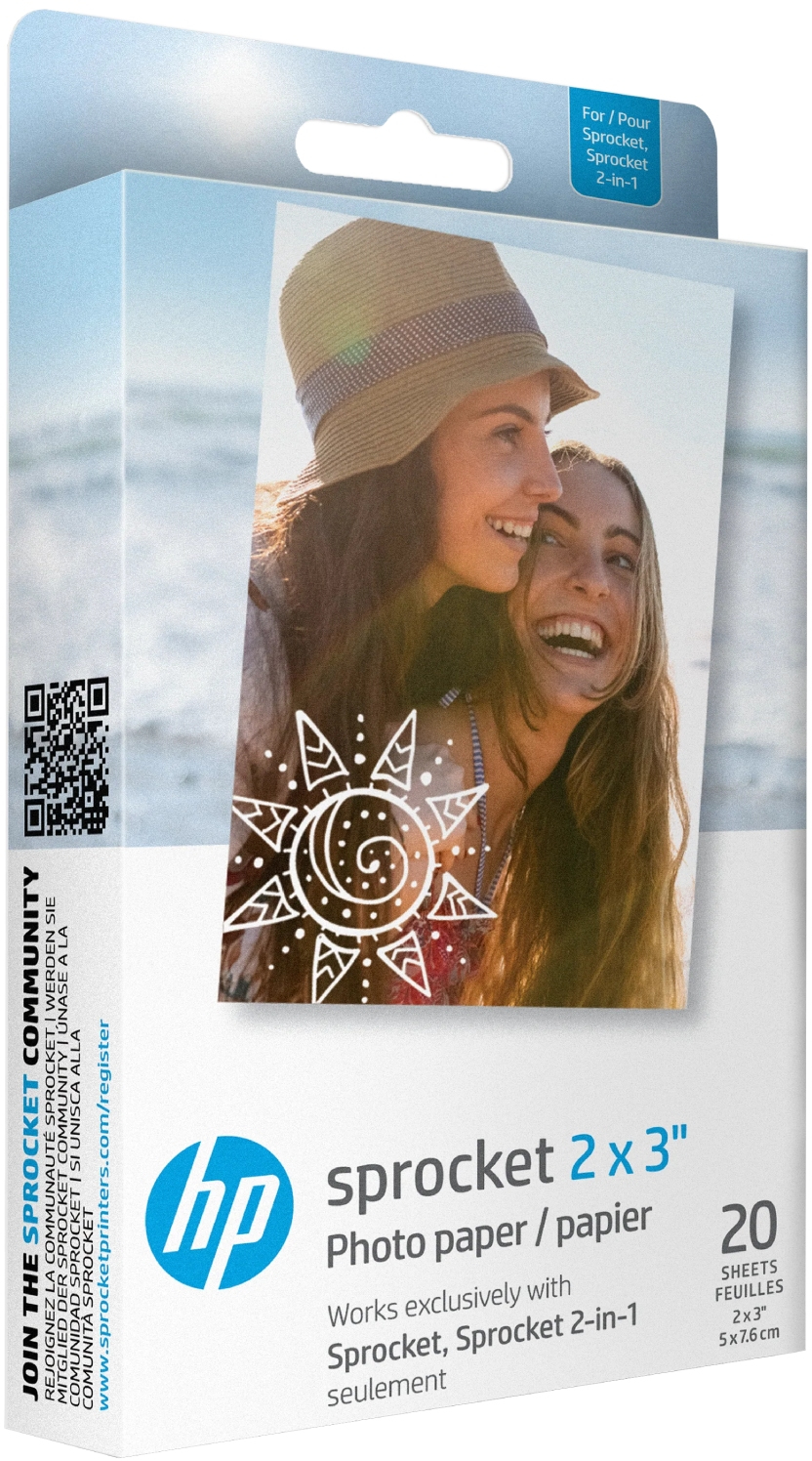 Фотоплёнка HP Sprocket Zink 2x3" глянцевая самоклеющаяся 20 шт. (HPIZ2X320) - Фото 1