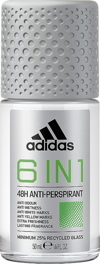 Дезодорант кульковий Adidas 6в1 50 мл (3616303439958) - Фото 1