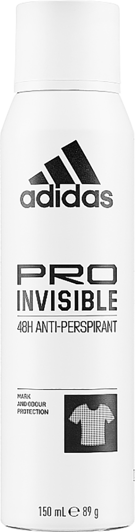 Дезодорант аерозольний Adidas Pro invisible 150 мл (3616303440398) - Фото 1
