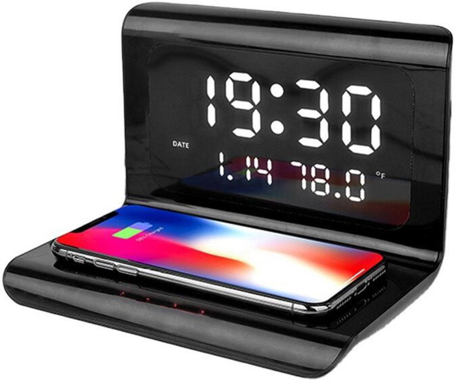 Беспроводное зарядное устройство Ailink Alarm Clock Gen2 Wireless Charger 4 в 1 Black (AI-ClockGen2bk) - Фото 1