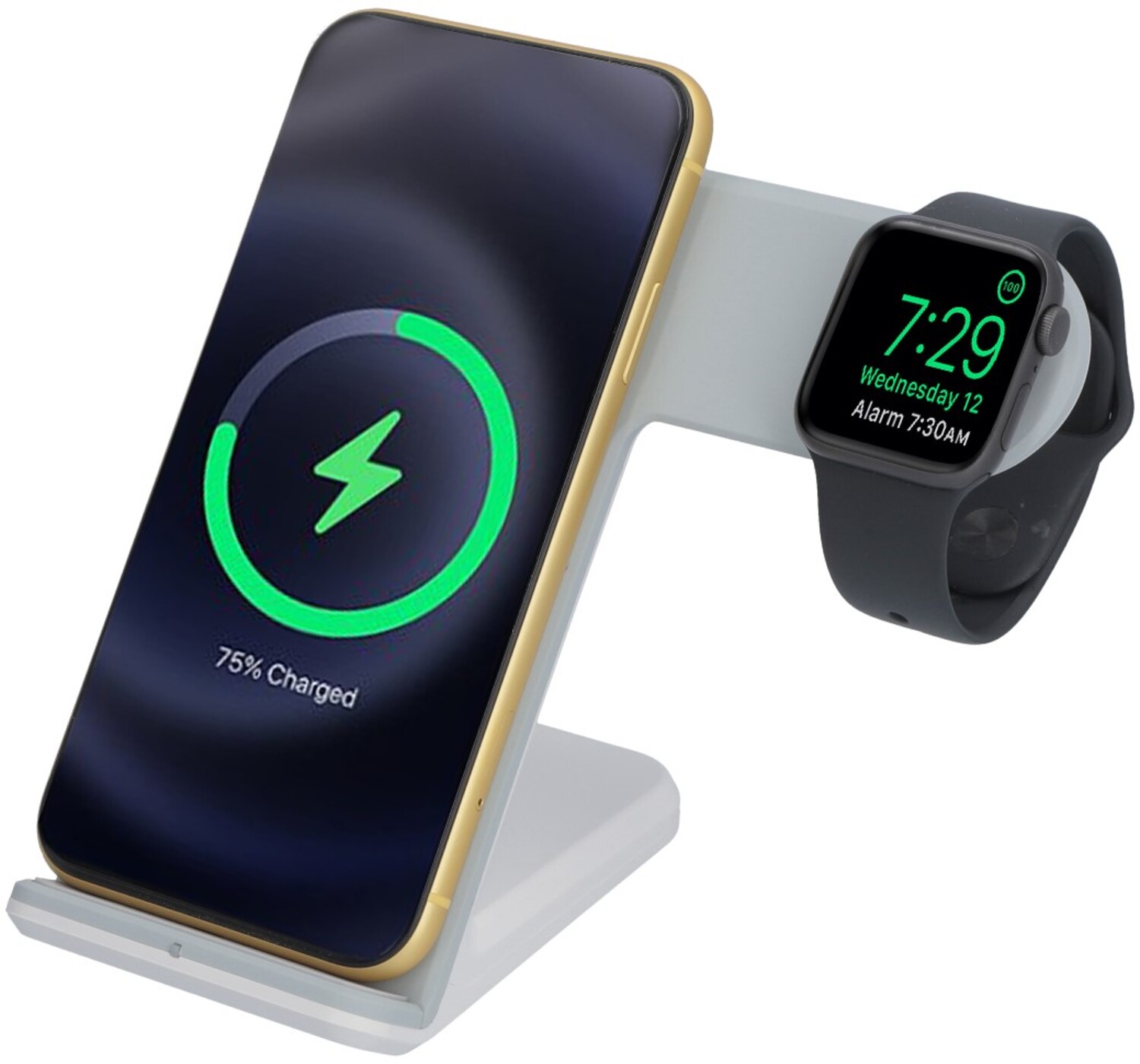 Беспроводное зарядное устройство Ailink Charge Dock Station 2 в 1 White (AI-DS-01wh) - Фото 1