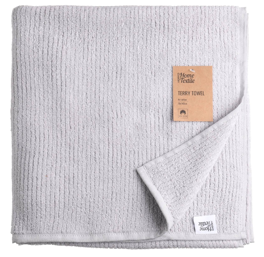 Полотенце банное Ardesto махровое Air серый 70х140 см (ART2170SG) - Фото 1