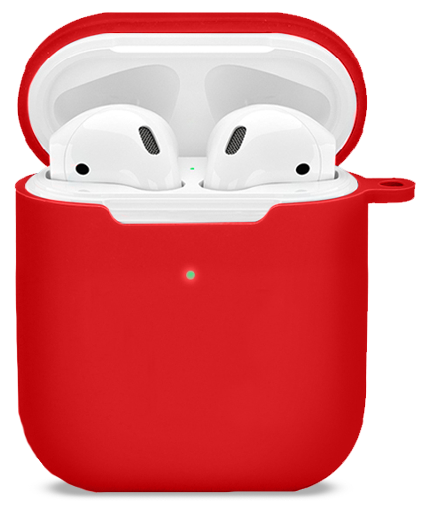 Чехол для наушников MakeFuture Apple AirPods 1/2 Silicone Red (MCL-AA1/2RD) - Фото 1