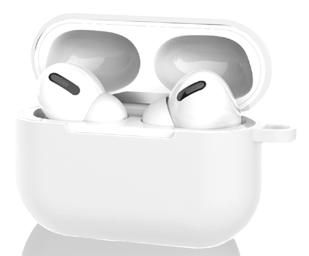 Чехол для наушников MakeFuture Apple AirPods Pro Silicone White (MCL-AAPWH) - Фото 1