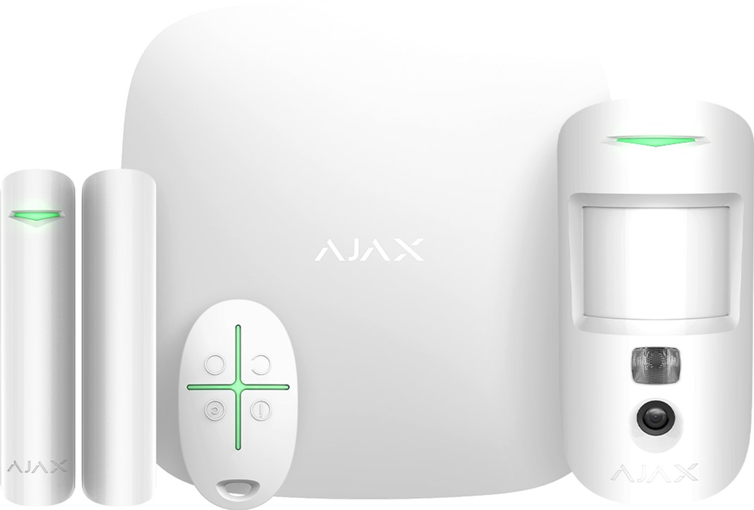 Комплект охранной сигнализации Ajax StarterKit Cam Plus белый (000019854) - Фото 1