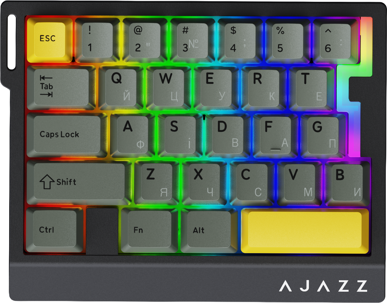 Клавіатура дротова ігрова Ajazz AK029 Ice lsland Magnetic Switch (AK029-I-BY)