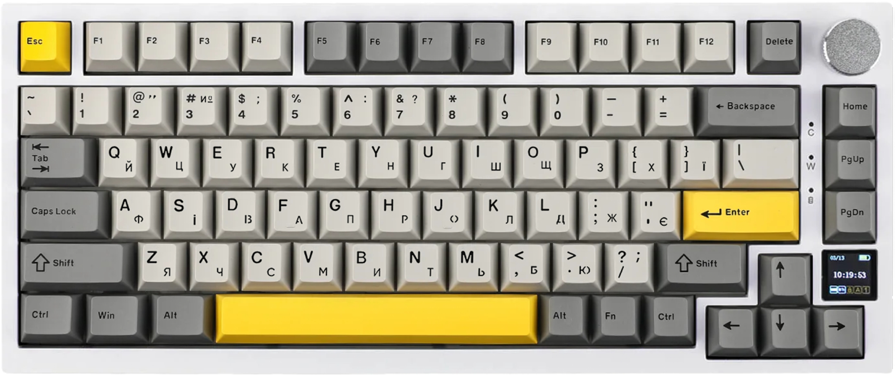 Клавиатура беспроводная игровая EPOMAKER AK820 Pro Flying Fish Switch Hot-Swap White (AK820-PRO-W-FF) - Фото 1