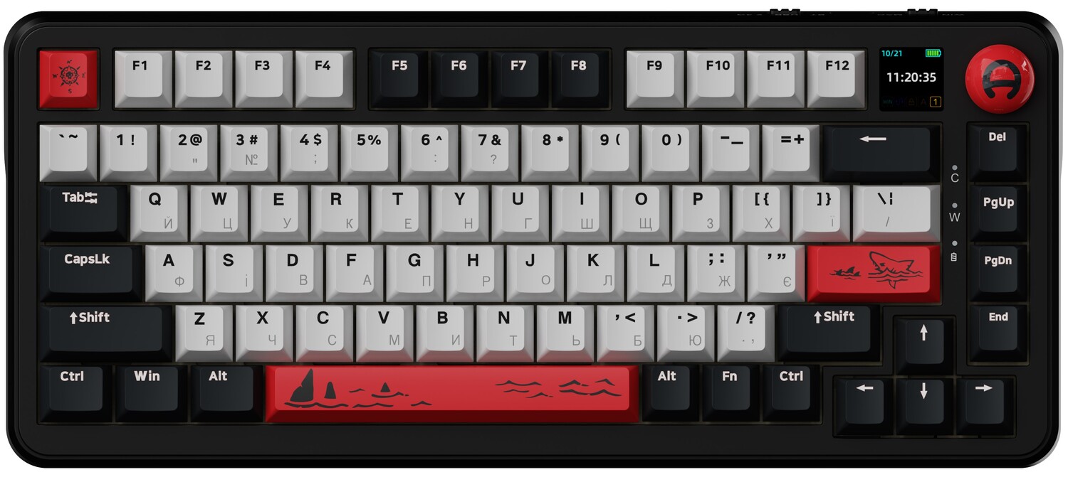Клавиатура беспроводная игровая Ajazz AK820 MAX Avocado Switch (AK820MAX-AS-BG) - Фото 1