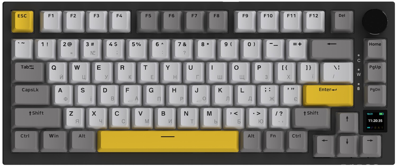 Клавиатура беспроводная игровая Ajazz AK820 Pro Gift Switch (AK820PRO-G-BGY) - Фото 1