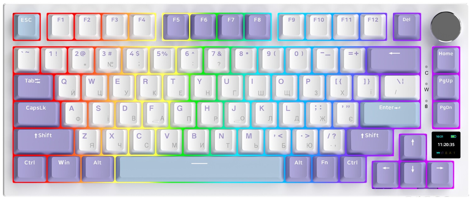 Клавіатура бездротова ігрова Ajazz AK820 Pro Gift Switch (AK820PRO-G-PWB)